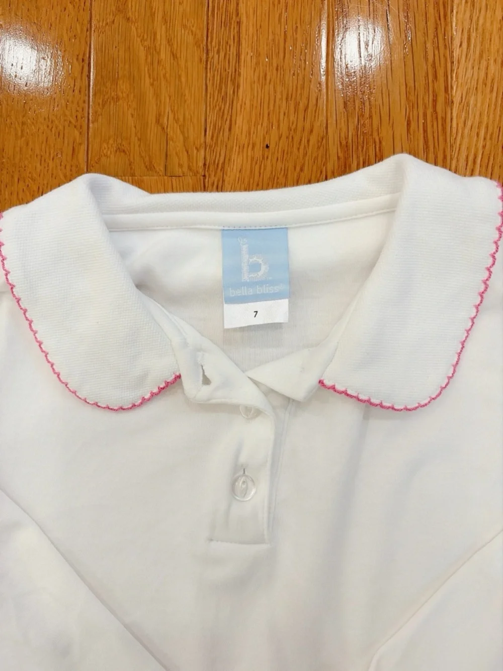bella bliss Pink Scallop Collar Top - Picture 2 of 2